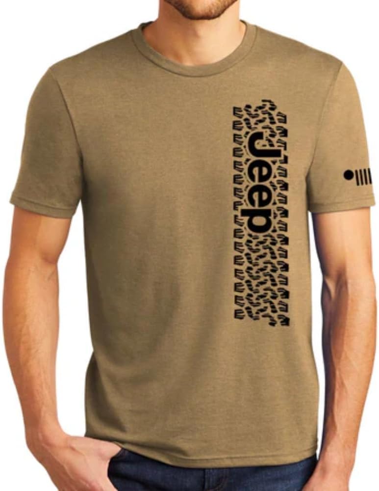 Jeep Track Offroad Track T-Shirt for Men | Premium Supersoft Triblend Fabric T-Shirt