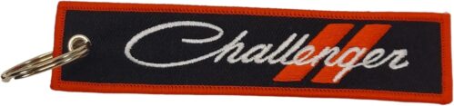 Detroit Shirt Company Dodge Challenger Logo embroidered Twill Keychain 5″ x 1″ | Challenger logo front, Classic Dodge Rhombus logo back