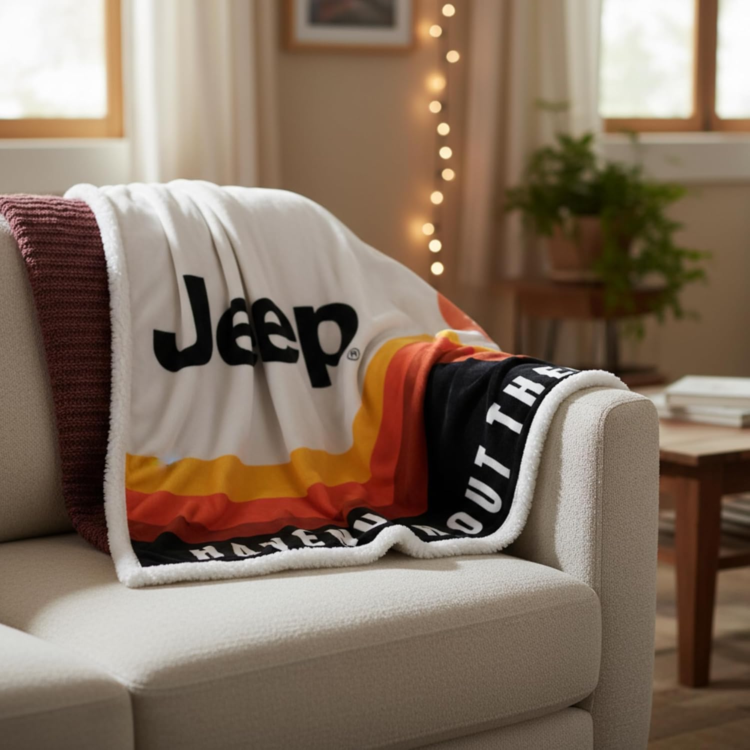 Jeep Have Fun Out There Logo Sherpa Fleece Throw Blankets Supersoft and Warm 50" X 60" (Multicolor) - Image 4