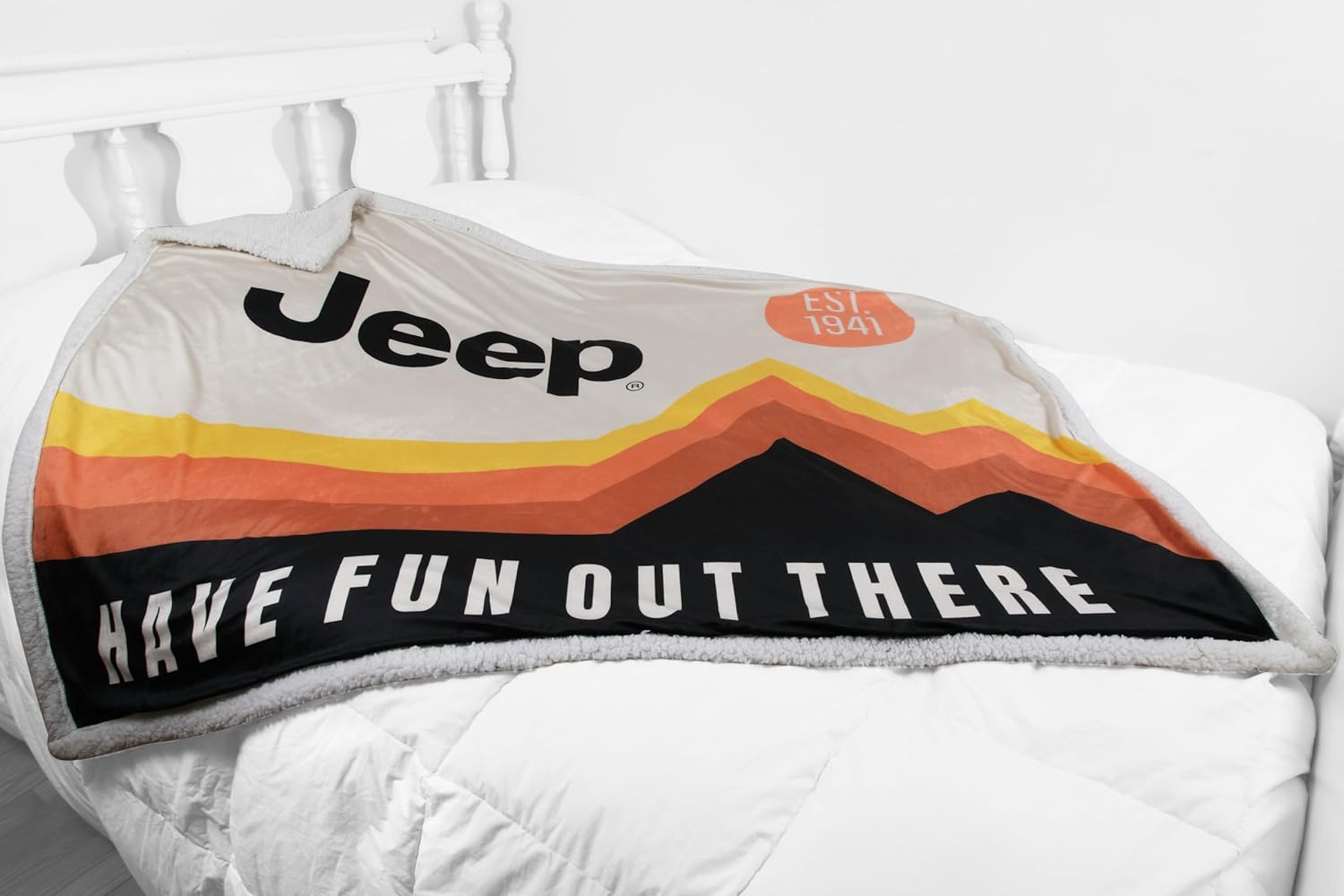 Jeep Have Fun Out There Logo Sherpa Fleece Throw Blankets Supersoft and Warm 50" X 60" (Multicolor) - Image 7