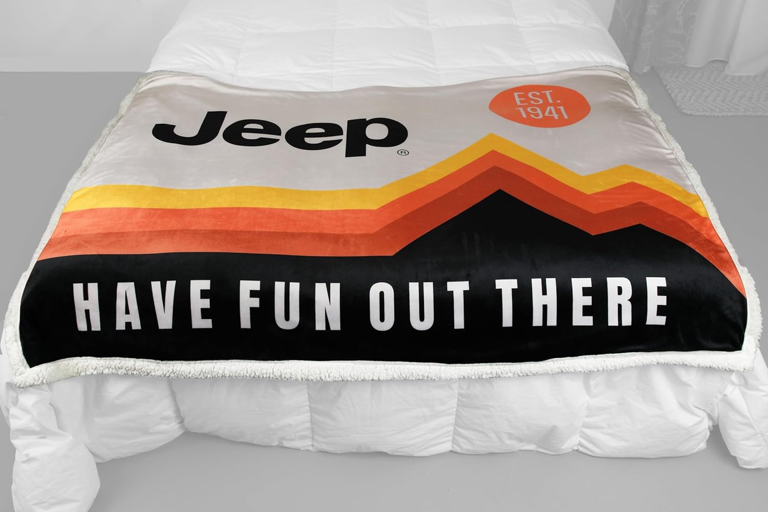 Jeep Have Fun Out There Logo Sherpa Fleece Throw Blankets Supersoft and Warm 50" X 60" (Multicolor) - Image 9