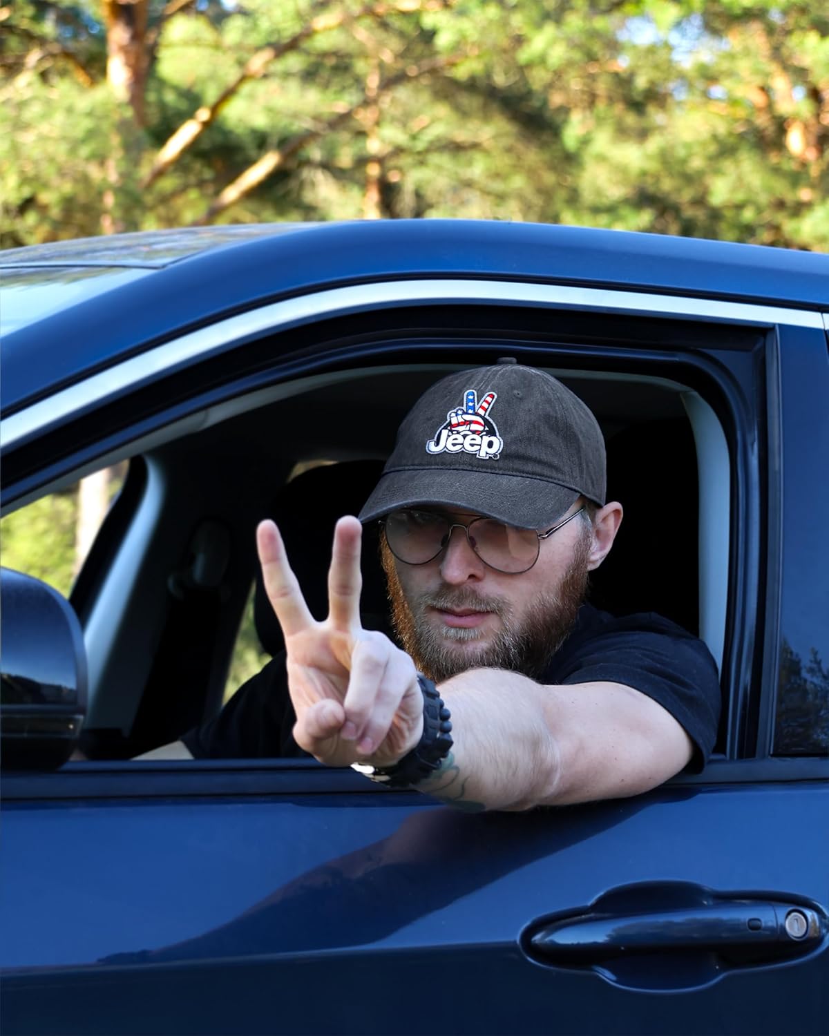 Jeep Wave USA Chino Twill Patch Garment Washed Hat - Image 7