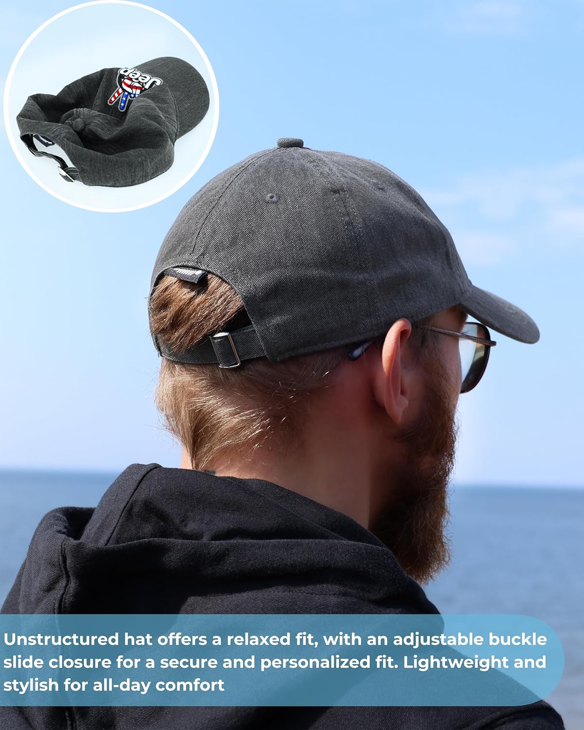 Jeep Wave USA Chino Twill Patch Garment Washed Hat - Image 6