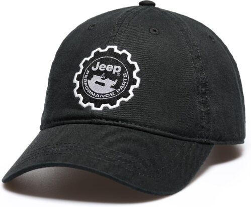 Jeep Hat Performance Parts Gear Logo Heavy Twill Baseball Cap