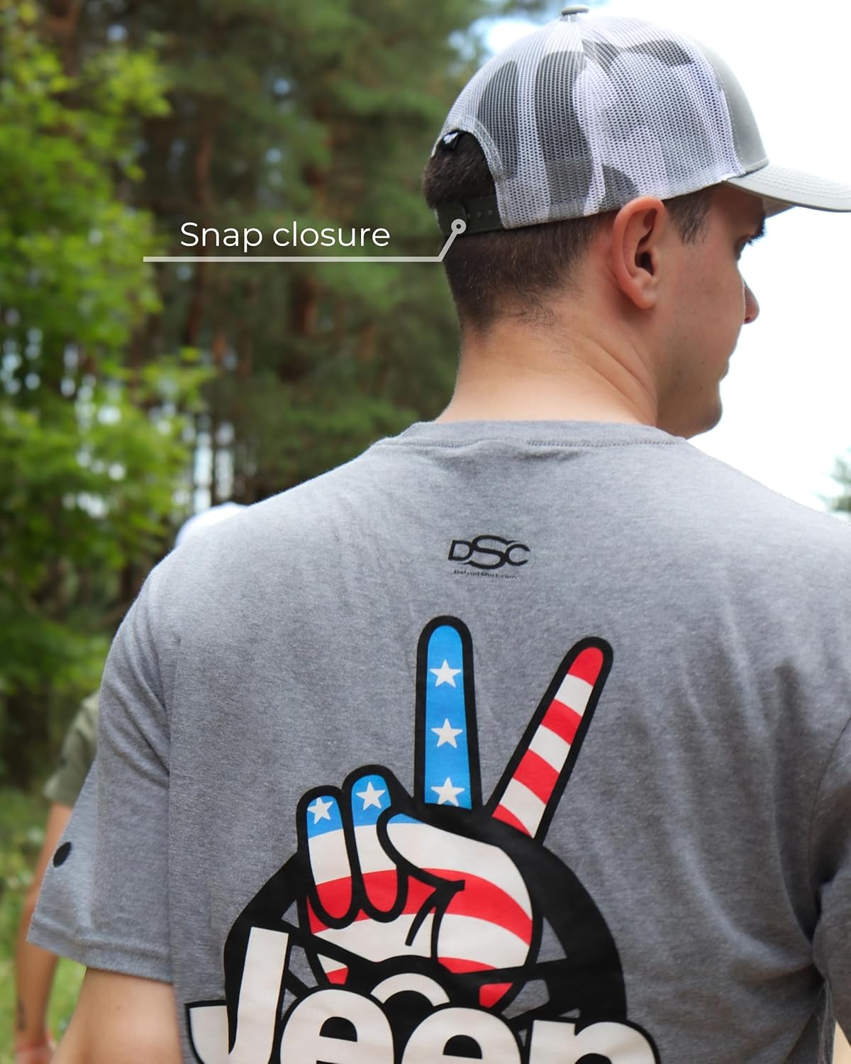 Jeep Premium Text Logo with Camo Mesh Trucker Dads Hat for Men Baseball Cap Polo Hats Patch - Image 6