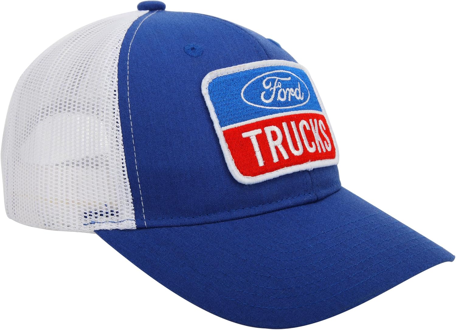 Ford Trucks Chino Twill and Mesh Patch Trucker Hat | Baseball Cap for Men Blue - Image 3