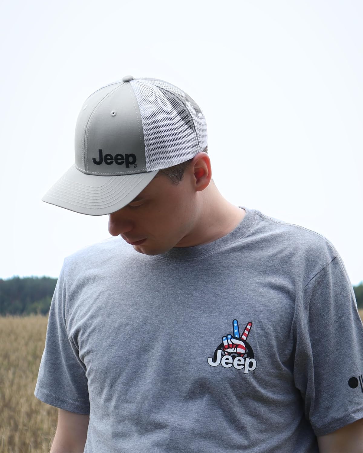 Jeep Premium Text Logo with Camo Mesh Trucker Dads Hat for Men Baseball Cap Polo Hats Patch - Image 8