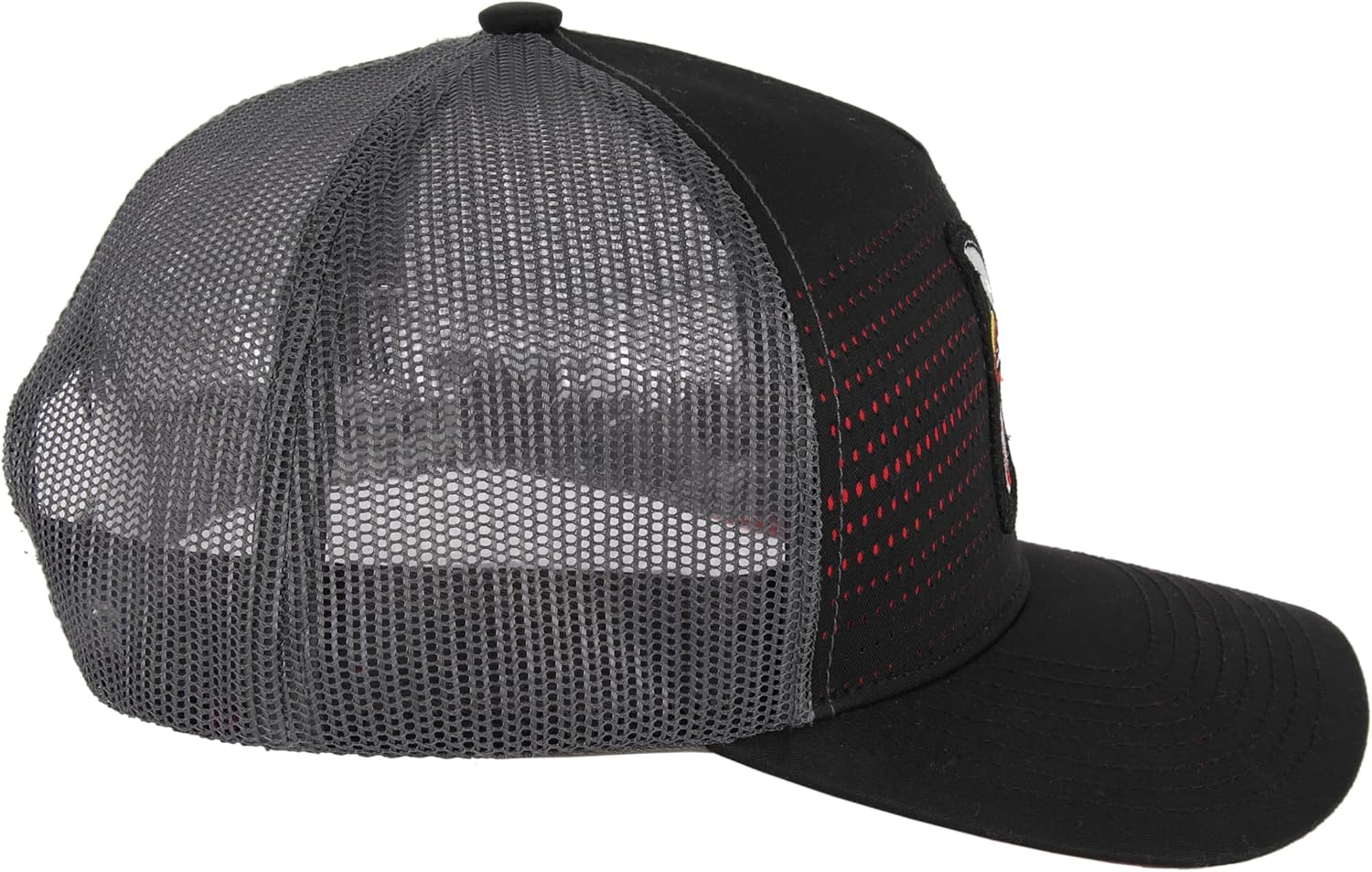 Dodge Scat Pack Rumble Snapback Trucker Hat – Black Red Mesh Cap with Embroidered Scat Pack Bee Logo Patch & Side Patch, Licensed - Image 8