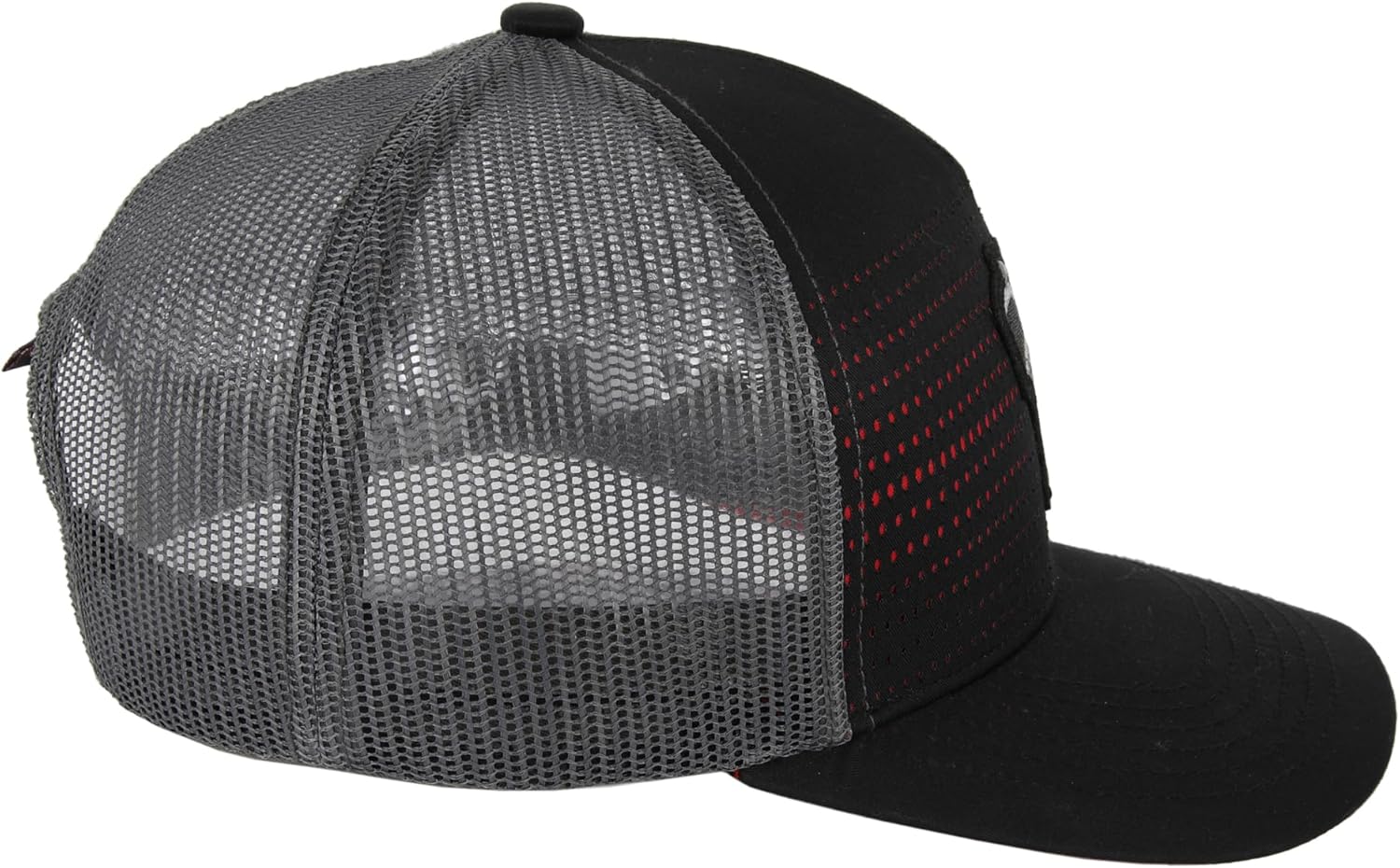Dodge SRT Hellcat Rumble Snapback Trucker Hat – Black Red Mesh Cap with Embroidered Hellcat Logo Patch & SRT Side Patch, Licensed - Image 8