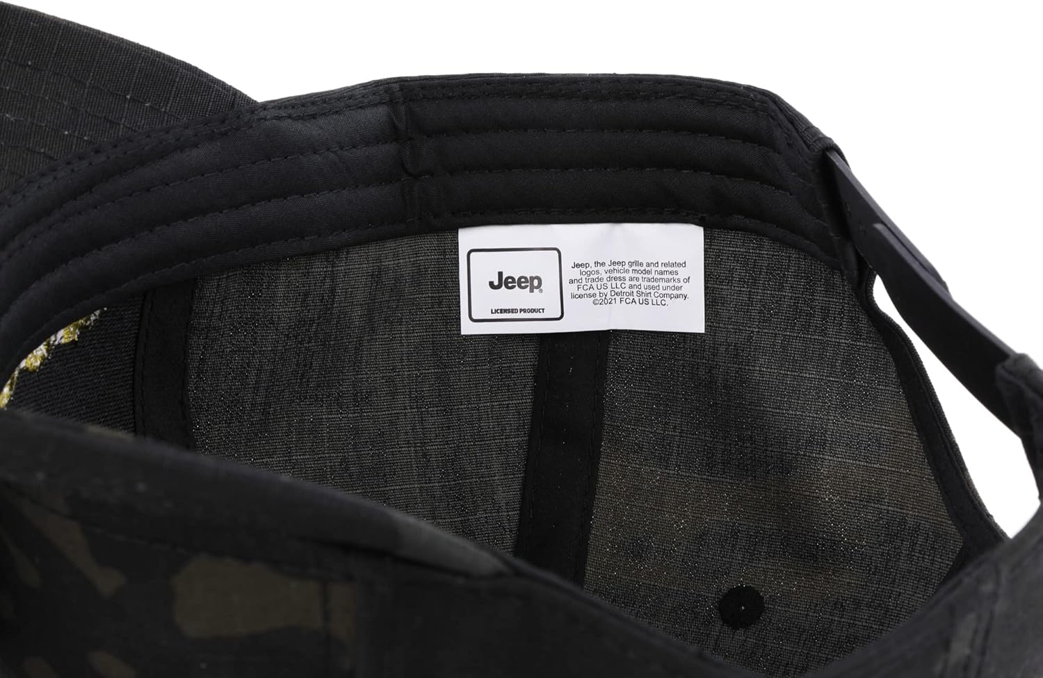 Jeep Officially Licensed Black Camo Hat | Structured Snapback Cap for Men | Ripstop Fabric - Image 7