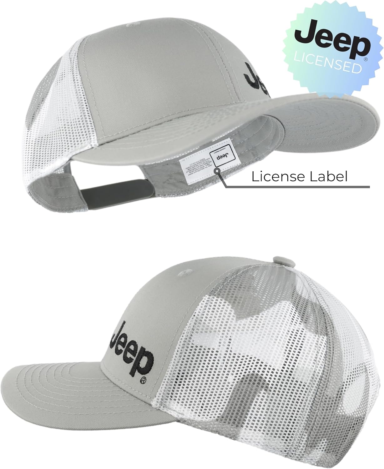Jeep Premium Text Logo with Camo Mesh Trucker Dads Hat for Men Baseball Cap Polo Hats Patch - Image 5