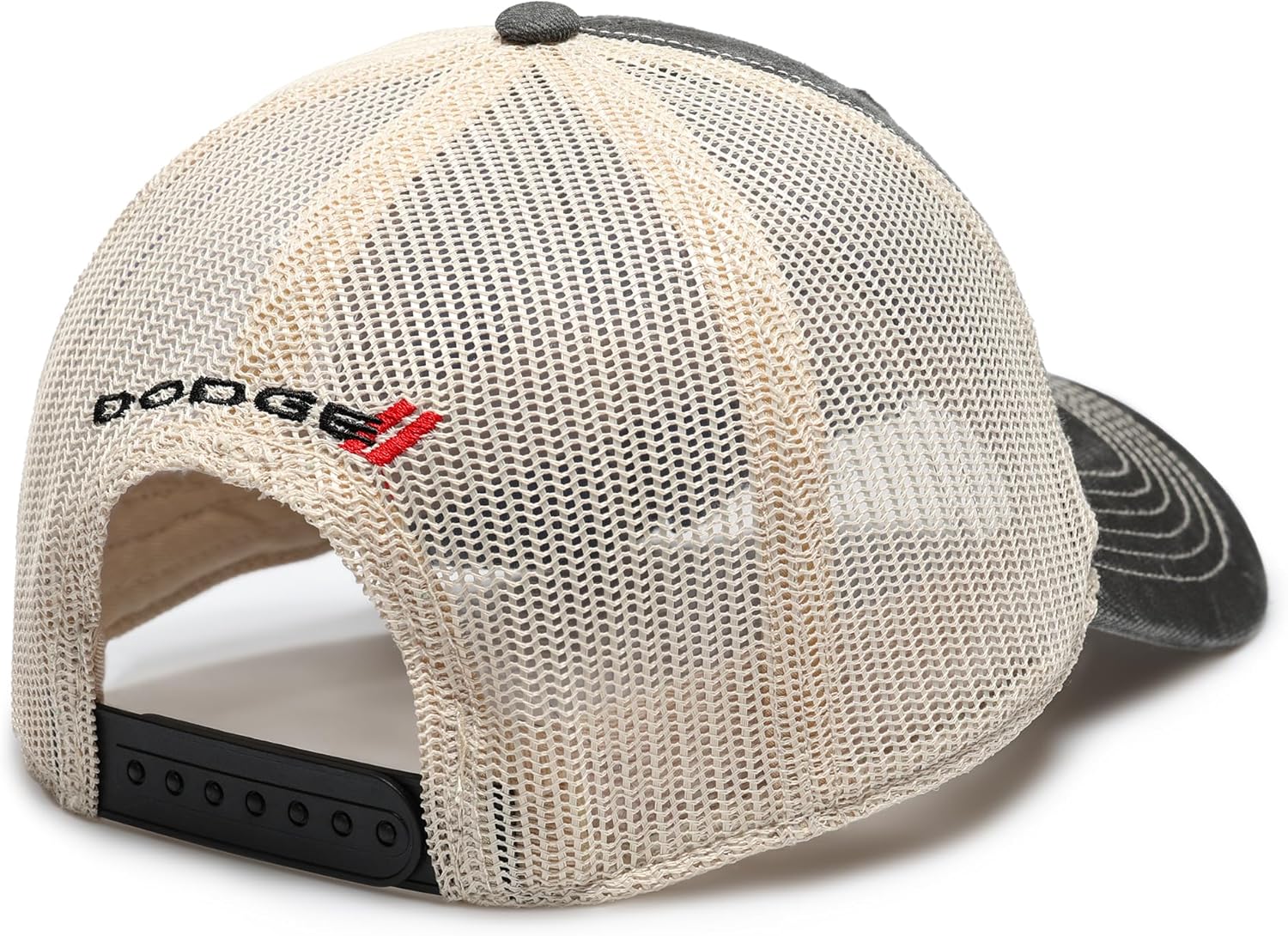 Dodge Scat Pack Snapback Hat Garment Washed Black Twill with Soft mesh - Image 2